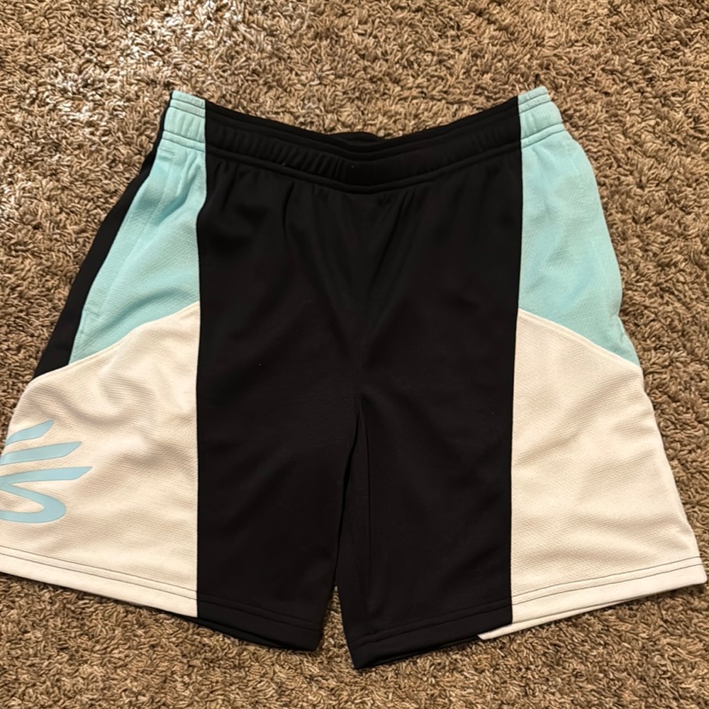 Under Armour Dynamic Black and Blue Sports Shorts